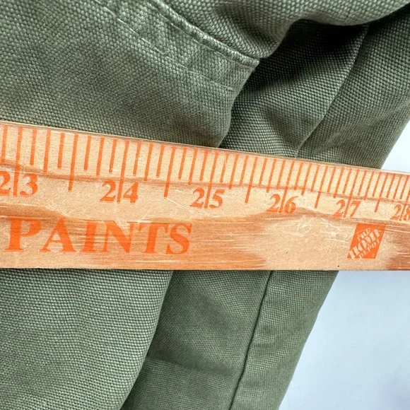 Lands' End Olive Utility Jacket with Brown Collar - Picture 12 of 15